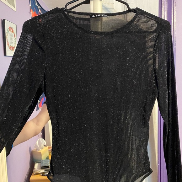 SHEIN sheer sparkly bodysuit - Picture 3 of 5